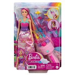 BARBIE ΠΡΙΓΚΙΠΙΣΣΑ ΟΝΕΙΡΙΚΑ ΜΑΛΛΙΑ ΜΕ ΕΡΓΑΛΕΙΟ ΓΙΑ ΠΛΕΞΙΔΕΣ-JCW55