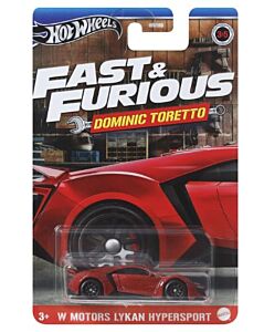 HOT WHEELS FAST & FURIOUS DOMINIC TORETTO W MOTORS LYKAN HYPERSPORT - HRW48