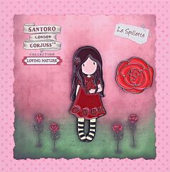 SANTORO PINS - A SINGLE ROSE