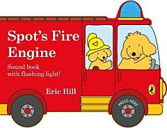 SPOT'S FIRE ENGINE SHAPED BOOK WITH SIREN AND FLASHING LIGHT! HC BBK