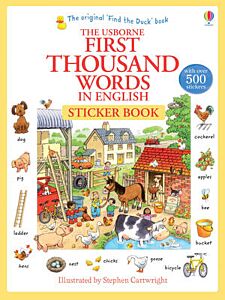 USBORNE : FIRST THOUSAND WORDS IN ENGLISH - STICKER BOOK PB