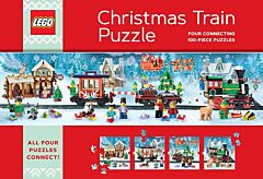 LEGO CHRISTMAS TRAIN PUZZLE : FOUR CONNECTING 100-PIECE PUZZLES