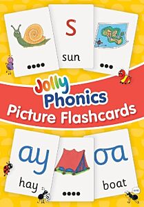 JOLLY PHONICS PICTURE FLASH CARDS : IN PRECURSIVE LETTERS