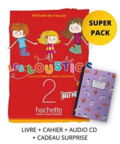 LES LOUSTICS MINI VOLUME 2 A1.1 SUPER PACK (LIVRE + CAHIER + AUDIO CD + LEXIQUE + CADEAU SURPRISE)