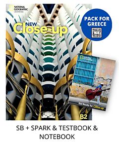 NEW CLOSE-UP B2 PACK FOR GREECE (SB + SPARK & TESTBOOK & NOTEBOOK)