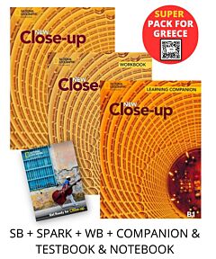 NEW CLOSE-UP B1 SUPER PACK FOR GREECE (SB + SPARK + WB + COMPANION & TESTBOOK & NOTEBOOK)