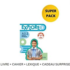 EXPLORE MINI 3 SUPER PACK (LIVRE + CAHIER + LEXIQUE + CADEAU SURPRISE)