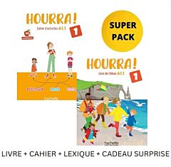 HOURRA! 1 SUPER PACK (LIVRE + CAHIER + LEXIQUE + CADEAU SURPRISE)