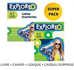 EXPLORE 3 SUPER PACK (LIVRE + CAHIER + LEXIQUE + CADEAU SURPRISE)