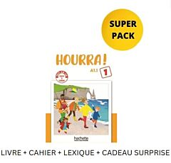 HOURRA! MINI 1 SUPER PACK (LIVRE + CAHIER + LEXIQUE + CADEAU SURPRISE)